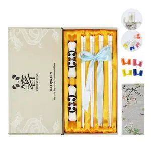 Reusable Ceramics Chopsticks 13-Piece Gift Set Dishwasher Safe 4 Pairs Snack Palillos Chinese Cooking Chop Sticks4 Panda Shaped Chopstick Holders 4 Chopstick Helper Suitable For Beginners Reusable Ceramics Chopsticks 13-Piece Gift Set Dishwasher Safe 4 Pairs Snack Palillos Chinese Cooking Chop Sticks4 Panda Shaped Chopstick Holders 4 Chopstick Helper Suitable For Beginners