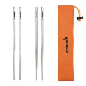 Titanium Chopsticks 2 Pairs with Carrying Case - 23cm Ultralight 15g Each, Hollow Design, Square Top Non-Roll, Laser Engraved Anti-Slip Tip, Sandblasted Finish, Reusable Camping Travel Utensils Titanium Chopsticks 2 Pairs with Carrying Case - 23cm Ultralight 15g Each, Hollow Design, Square Top Non-Roll, Laser Engraved Anti-Slip Tip, Sandblasted Finish, Reusable Camping Travel Utensils