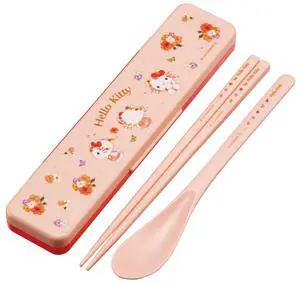 CCS3SA-A Sanrio Hello Kitty Pastel Vivid Watercolor Flower Girl Chopsticks & Spoon Set, For Adults, 7.1 inches (18 cm) CCS3SA-A Sanrio Hello Kitty Pastel Vivid Watercolor Flower Girl Chopsticks & Spoon Set, For Adults, 7.1 inches (18 cm)