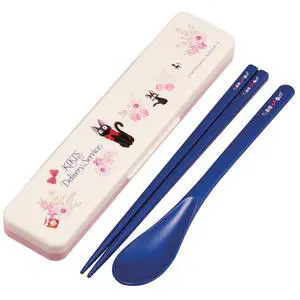 Kiki's Delivery Service Chopsticks and Spoon Set with Case (French Version) - Studio Ghibli Utensil Set for Travel, Bento, Lunchbox - Dishwasher Safe Kiki's Delivery Service Chopsticks and Spoon Set with Case (French Version) - Studio Ghibli Utensil Set for Travel, Bento, Lunchbox - Dishwasher Safe