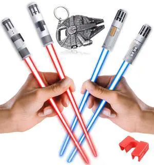 Lightsaber Chopsticks Light Up Star Wars Chopstick Light Up Mini Light Saber Chopsticks for Adults Cool Chopstick Light Led Chop Sticks Jedi Stix Blue Red 2 Pairs Lightsaber Chopsticks Light Up Star Wars Chopstick Light Up Mini Light Saber Chopsticks for Adults Cool Chopstick Light Led Chop Sticks Jedi Stix Blue Red 2 Pairs