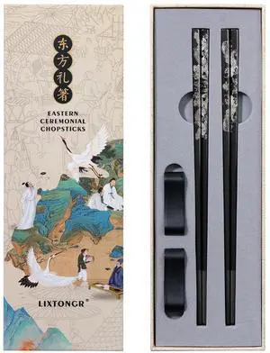 2 Pairs Reusable Stainless Steel Chopsticks, Non-Slip Grip, Dishwasher Safe, Japanese & Korean Style, Metal Chopstick Gift Set for Cooking, Dining & Travel 18/10 (9") 2 Pairs Reusable Stainless Steel Chopsticks, Non-Slip Grip, Dishwasher Safe, Japanese & Korean Style, Metal Chopstick Gift Set for Cooking, Dining & Travel 18/10 (9")