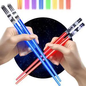 Lightsaber Star War Chopstick Light Up Lightsaber Chopsticks for Adults Saber Sticks Cool Chopstick Light Up Chop Sticks Light Saber Reusable Lightup Sabers Star War Gifts 2 Pairs Blue/Red Lightsaber Star War Chopstick Light Up Lightsaber Chopsticks for Adults Saber Sticks Cool Chopstick Light Up Chop Sticks Light Saber Reusable Lightup Sabers Star War Gifts 2 Pairs Blue/Red