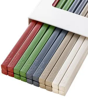 10 Pairs Fiberglass Chopsticks Reusable Set | Dishwasher Safe | Lightweight | Non-Slip, 9.45-Inch - Colourful Chop Stick 10 Pairs Fiberglass Chopsticks Reusable Set | Dishwasher Safe | Lightweight | Non-Slip, 9.45-Inch - Colourful Chop Stick