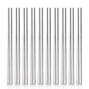 Metal Chopsticks,10 Pairs 304 Stainless Steel Flat Chopsticks, 8.66 Inch Dishwasher Lightweight Korean Chopsticks Set Reusable Classic Style for Dinner Metal Chopsticks,10 Pairs 304 Stainless Steel Flat Chopsticks, 8.66 Inch Dishwasher Lightweight Korean Chopsticks Set Reusable Classic Style for Dinner