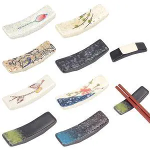 8Pcs Japanese Style Chopstick Rest Ceramic Chopstick Holder for Dinner Spoons Forks Paint Brushes Table Decoration 8Pcs Japanese Style Chopstick Rest Ceramic Chopstick Holder for Dinner Spoons Forks Paint Brushes Table Decoration