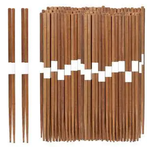 100 Pairs Bamboo Chopsticks Reusable, Natural Wooden Chopsticks, 9.5 Inch Dishwasher Safe Lightweight by or Sushi Ramen Restaurant, 9.5 Inches, Brown 100 Pairs Bamboo Chopsticks Reusable, Natural Wooden Chopsticks, 9.5 Inch Dishwasher Safe Lightweight by or Sushi Ramen Restaurant, 9.5 Inches, Brown