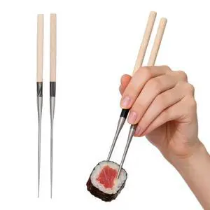 Metal Cooking Chopsticks with Wood Handle, 11.4in Sushi Chopsticks Long Cooking Chopsticks Reusable Metal Chop Sticks Dishwasher Safe for Frying, Hot Pot, Noodles and Japanese, Korean, Chinese Foods Metal Cooking Chopsticks with Wood Handle, 11.4in Sushi Chopsticks Long Cooking Chopsticks Reusable Metal Chop Sticks Dishwasher Safe for Frying, Hot Pot, Noodles and Japanese, Korean, Chinese Foods
