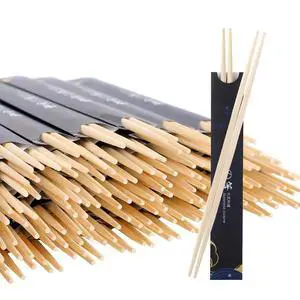 100 pairs Disposable Bamboo Chopsticks, 9.5 Inch Japanese Style Double Pointed Sleeved and Separated Chop sticks for Sushi & Asian Dishes 100 pairs Disposable Bamboo Chopsticks, 9.5 Inch Japanese Style Double Pointed Sleeved and Separated Chop sticks for Sushi & Asian Dishes