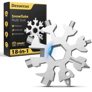 18-in-1 Snowflake Multi Tool, Stainless Steel Snowflake Bottle Opener/Flat Phillips Screwdriver Kit/Wrench, Stocking Stuffers for Men(Standard-Stainless Steel) 18-in-1 Snowflake Multi Tool, Stainless Steel Snowflake Bottle Opener/Flat Phillips Screwdriver Kit/Wrench, Stocking Stuffers for Men(Standard-Stainless Steel)
