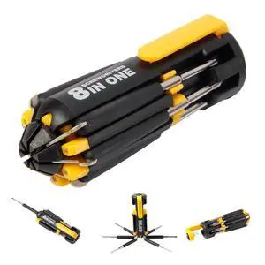 8 in 1 Screwdriver with Flashlight, Multi Functional 8 in 1 Screwdrivers Tool Set with Worklight for Household, Auto 8 in 1 Screwdriver with Flashlight, Multi Functional 8 in 1 Screwdrivers Tool Set with Worklight for Household, Auto