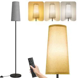 Floor Lamps for Living Room/Bedroom/Office, Standing Lamp with Remote Control, Dimmable Tall Lamp, Suitable for Modern/Boho/Farmhouse and Other Home Decor Styles, Black+Gray Lampshade Floor Lamps for Living Room/Bedroom/Office, Standing Lamp with Remote Control, Dimmable Tall Lamp, Suitable for Modern/Boho/Farmhouse and Other Home Decor Styles, Black+Gray Lampshade