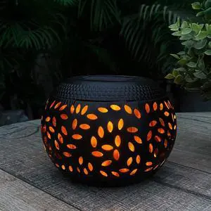 Solar Table Lights Outdoor Waterproof - Dancing Flickering Flame Lamp Black Metal Tabletop Light Solar Powered Decorative Lighting Lantern for Desk Bedroom Patio Garden Pathway Yard 1 Pack Solar Table Lights Outdoor Waterproof - Dancing Flickering Flame Lamp Black Metal Tabletop Light Solar Powered Decorative Lighting Lantern for Desk Bedroom Patio Garden Pathway Yard 1 Pack