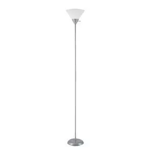 677150 Elliott 72" Floor Lamp, Silver, White Plastic Shade, On/Off Rotary Switch on Shade, Standing, Living Room Decor, Bedroom, Tall, Corner Light 677150 Elliott 72" Floor Lamp, Silver, White Plastic Shade, On/Off Rotary Switch on Shade, Standing, Living Room Decor, Bedroom, Tall, Corner Light