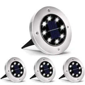4.6 inch Solar Lights for Outside, 4 Pack Solar Light Outdoor Waterproof, Garden Lights Landscape Lighting for Lawn Yard Deck Driveway Walkway White 4.6 inch Solar Lights for Outside, 4 Pack Solar Light Outdoor Waterproof, Garden Lights Landscape Lighting for Lawn Yard Deck Driveway Walkway White
