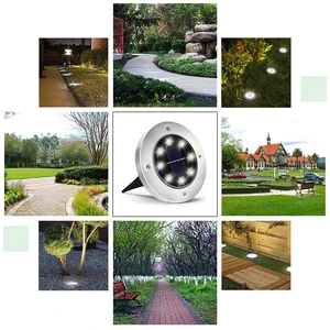 Solar Lights Outdoor Waterproof, Cold White, 8 Pack Ground Lights Solar Powered Lights Outdoor Solar Disk Light Landscape Light for Deck Step Patio Yard Pathway Walkway Driveway Garden Solar Lights Outdoor Waterproof, Cold White, 8 Pack Ground Lights Solar Powered Lights Outdoor Solar Disk Light Landscape Light for Deck Step Patio Yard Pathway Walkway Driveway Garden