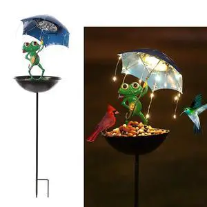 Solar Powered Frog Holding an Umbrella Feeding Light, Garden Decoration Iron Cute Frog Holding an Umbrella Floor lamp, Wireless Dusk to Dawn LED Light Waterproof. Solar Powered Frog Holding an Umbrella Feeding Light, Garden Decoration Iron Cute Frog Holding an Umbrella Floor lamp, Wireless Dusk to Dawn LED Light Waterproof.