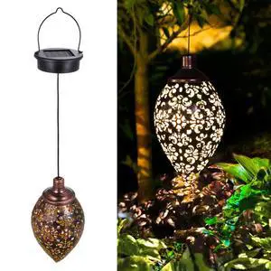 Hanging Solar Lights Solar Lantern LED Garden Lights Metal Lamp Waterproof for Outdoor Hanging Decor Hanging Solar Lights Solar Lantern LED Garden Lights Metal Lamp Waterproof for Outdoor Hanging Decor