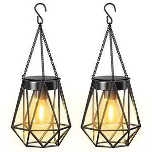 2 Pack Hanging Solar Lanterns Outdoor Waterproof, Metal Hanging Solar Lights for Outside, Upgraded Brighter Outdoor Lanterns Decorative for Garden Patio Yard Porch Gifts for Women Mom Grandma 2 Pack Hanging Solar Lanterns Outdoor Waterproof, Metal Hanging Solar Lights for Outside, Upgraded Brighter Outdoor Lanterns Decorative for Garden Patio Yard Porch Gifts for Women Mom Grandma