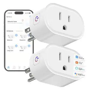 Smart Home Plug, 2.4GHz WiFi Smart Socket, Works with Alexa & Google Assistant, 10A Mini Smart Outlet, APP Timer, Countdown & Group Control, No Hub Needed, ETL FCC RoHS Certified, White,2 Pack Smart Home Plug, 2.4GHz WiFi Smart Socket, Works with Alexa & Google Assistant, 10A Mini Smart Outlet, APP Timer, Countdown & Group Control, No Hub Needed, ETL FCC RoHS Certified, White,2 Pack