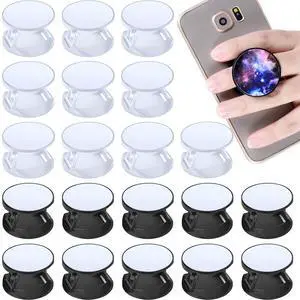 20 Pcs Sublimation Socket Blank Phone Grip Holders Collapsible Phone Grips Self Adhesive Sublimation Holders for Smartphones and Tablets(Black and White) 20 Pcs Sublimation Socket Blank Phone Grip Holders Collapsible Phone Grips Self Adhesive Sublimation Holders for Smartphones and Tablets(Black and White)