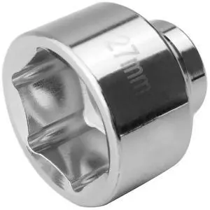 27mm 6-Point Socket, Low Profile Oil Filter Wrenc, 3/8" Drive Heavy Duty Oil Filter Cap Removal Tool For Mercedes-Benz A-Class,Ford,Renault,Nissan,Dodge,Hyundai,Kia,Mini,Fiat. (Silver) 27mm 6-Point Socket, Low Profile Oil Filter Wrenc, 3/8" Drive Heavy Duty Oil Filter Cap Removal Tool For Mercedes-Benz A-Class,Ford,Renault,Nissan,Dodge,Hyundai,Kia,Mini,Fiat. (Silver)