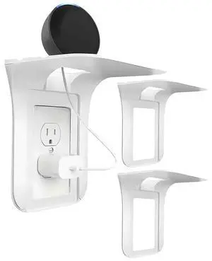 3 Pack Plug Shelf for Wall Outlet, Wall Mount Socket Stand for Space Saving 3 Pack Plug Shelf for Wall Outlet, Wall Mount Socket Stand for Space Saving