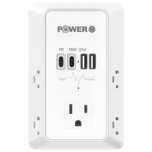 20W PD Fast Charging Wall Outlet with USB Ports (2C2A), Electrical Outlet Extender, Surge Protector, Wall Plug Adapter for Multiple Devices, Wall Socket Expander 20W PD Fast Charging Wall Outlet with USB Ports (2C2A), Electrical Outlet Extender, Surge Protector, Wall Plug Adapter for Multiple Devices, Wall Socket Expander