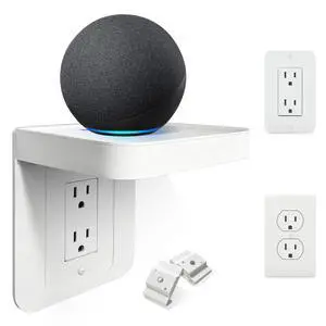 Outlet Shelf, Bathroom Wall Holder with Built-in Cable Management, Wall Organizer for Smart Home Decor Space Saving Electric Toothbrush Use as Echo Holder (Decora-style rectangular, 1, Pack) Outlet Shelf, Bathroom Wall Holder with Built-in Cable Management, Wall Organizer for Smart Home Decor Space Saving Electric Toothbrush Use as Echo Holder (Decora-style rectangular, 1, Pack)
