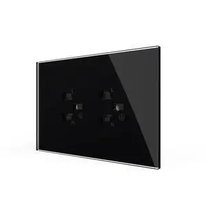 White Tamper Resistant Duplex Receptacle Standard Decorative Electrical Wall Outlet with Tempered Glass Panel AU/US Standard CE Certified,119mm*78mm Black Color White Tamper Resistant Duplex Receptacle Standard Decorative Electrical Wall Outlet with Tempered Glass Panel AU/US Standard CE Certified,119mm*78mm Black Color