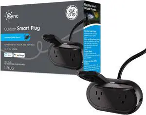 GE Smart Plug, Outdoor Bluetooth and Wi-Fi Outlet Socket, Weather Resistant Plug, Works with Alexa and Google, Black (1 Pack) GE Smart Plug, Outdoor Bluetooth and Wi-Fi Outlet Socket, Weather Resistant Plug, Works with Alexa and Google, Black (1 Pack)