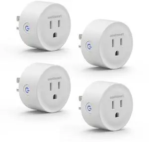 Smart Plug, WiFi Plugs Work with Alexa & Google Assistant, Smart Outlet with Timer & Group Controller, WiFi Outlet for Home, No Hub Required, ETL & FCC Certified, 2.4GHz WiFi, 16A, 4 Pack Smart Plug, WiFi Plugs Work with Alexa & Google Assistant, Smart Outlet with Timer & Group Controller, WiFi Outlet for Home, No Hub Required, ETL & FCC Certified, 2.4GHz WiFi, 16A, 4 Pack
