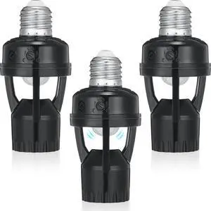 Pcs Motion Sensor Light Socket Smart Screw in Light Bulb Outlet Compatible with E26/e27 Motion Activated Bulb Holder Adapter Automatic Control for Porch Garage Storage Room (Black) Pcs Motion Sensor Light Socket Smart Screw in Light Bulb Outlet Compatible with E26/e27 Motion Activated Bulb Holder Adapter Automatic Control for Porch Garage Storage Room (Black)