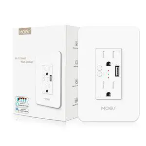 WiFi Smart Wall Outlet,15A Divided Control 2 in Wall Socket with USB Interface,Smart Life/Tuya APP Remote Control Compatible with Alexa and Google Home No Hub Required, ETL Certified, 2.4G WiFi WiFi Smart Wall Outlet,15A Divided Control 2 in Wall Socket with USB Interface,Smart Life/Tuya APP Remote Control Compatible with Alexa and Google Home No Hub Required, ETL Certified, 2.4G WiFi