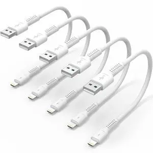6 inch iPhone Charge Cable Short, 0.5ft 5Pack USB to Lightning Cord for Fast Charging Stations Compatible with Apple iPhone 12 11 Pro Max Xs 8 7 6 5 Plus, iPad Air/Mini 6 inch iPhone Charge Cable Short, 0.5ft 5Pack USB to Lightning Cord for Fast Charging Stations Compatible with Apple iPhone 12 11 Pro Max Xs 8 7 6 5 Plus, iPad Air/Mini