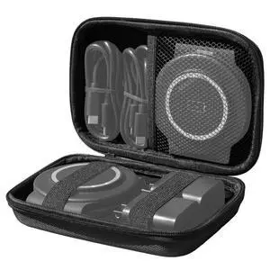Portable Charger Case Compatible with 3 in 1 Wireless Charging Station, 1680D Oxford Charger Organizer Travel Case for Foldable Charging Pad, Adapter and Cable - Matte Black Portable Charger Case Compatible with 3 in 1 Wireless Charging Station, 1680D Oxford Charger Organizer Travel Case for Foldable Charging Pad, Adapter and Cable - Matte Black