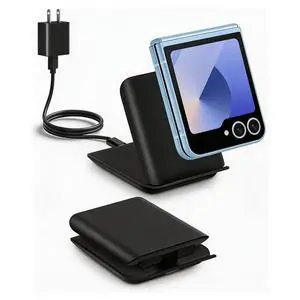 Samsung Galaxy Z Flip 7 Wireless Charger 15W Foldable Stand,Qi Fast Charging Station Travel Dock for z Flip 7 6 5 4 3 & Motorola Razr+,PD 20W Adapter Included,Black Samsung Galaxy Z Flip 7 Wireless Charger 15W Foldable Stand,Qi Fast Charging Station Travel Dock for z Flip 7 6 5 4 3 & Motorola Razr+,PD 20W Adapter Included,Black