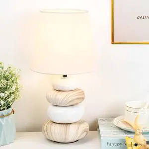 Ange Light Wood Small Table Lamp for Living Room as Bedside Table Lamp for Bedroom,Modern Ceramic Kids Night Table Lamp,6.5×H12.44IN,Bulb Excluded Ange Light Wood Small Table Lamp for Living Room as Bedside Table Lamp for Bedroom,Modern Ceramic Kids Night Table Lamp,6.5×H12.44IN,Bulb Excluded