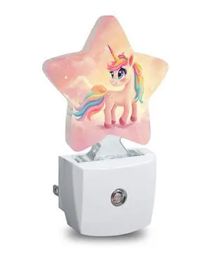 Unicorn Star Night Light Plug in, Soft Glow Night Light for Kids Bedroom Nursery, Gentle Warm Light for Sleep, Compact Lamp for Hallway Bathroom Unicorn Star Night Light Plug in, Soft Glow Night Light for Kids Bedroom Nursery, Gentle Warm Light for Sleep, Compact Lamp for Hallway Bathroom