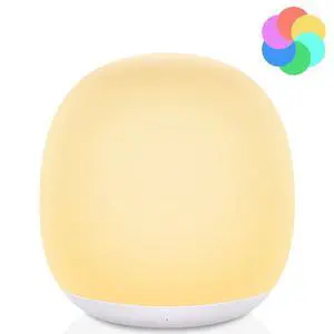 Baby Night Light, Nursery Night Lamp with 8 RGB Colors Changing, Soft BPA Free Silicone Touch Night Light for Kids Room Breastfeeding, 1h Timer, Rechargeable & Stepless Dimming Baby Night Light, Nursery Night Lamp with 8 RGB Colors Changing, Soft BPA Free Silicone Touch Night Light for Kids Room Breastfeeding, 1h Timer, Rechargeable & Stepless Dimming
