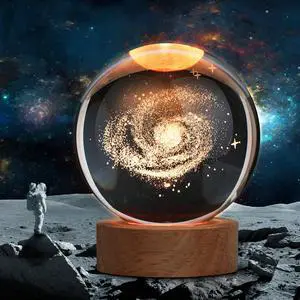 Large 3D Galaxy Crystal Ball Night Light, Crystal Lamp 16 Color Changing with Remote Control for Bedroom Decor, Ideal Birthday Gift for Teens Boys and Girls, Galaxy Model Large 3D Galaxy Crystal Ball Night Light, Crystal Lamp 16 Color Changing with Remote Control for Bedroom Decor, Ideal Birthday Gift for Teens Boys and Girls, Galaxy Model