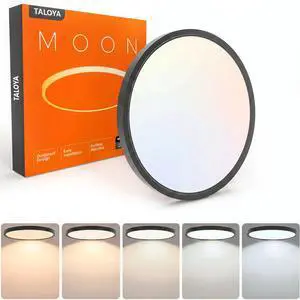 Flush Mount LED Ceiling Light Fixture Black,12 Inch 20 Watt, Thin Ceiling Lamp Surface Mount for Kitchen Bedroom Utility Laundry Closet Room,5 Color Temperatures in One Flush Mount LED Ceiling Light Fixture Black,12 Inch 20 Watt, Thin Ceiling Lamp Surface Mount for Kitchen Bedroom Utility Laundry Closet Room,5 Color Temperatures in One