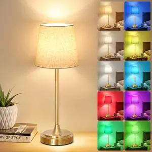 Cordless Table Lamp Rechargeable,5000mAh Battery Operated Desk Lamp,3 Colors & 7 RGB Stepless Dimmable,Touch Control Ambient Light for Bedside,Bedroom,Dining Room,Living Room,Gold,FlaxenShade Cordless Table Lamp Rechargeable,5000mAh Battery Operated Desk Lamp,3 Colors & 7 RGB Stepless Dimmable,Touch Control Ambient Light for Bedside,Bedroom,Dining Room,Living Room,Gold,FlaxenShade