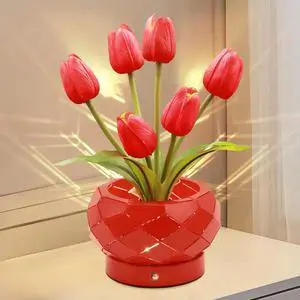 Birthday Gifts for Women,Tulips Flower Touch Lamp,Rechargeable Cordless Lamps 3-Colour Dimming Small Night Light for Festival,Restaurant,Bedroom,Office Home Decor Gifts for Mom Birthday Gifts for Women,Tulips Flower Touch Lamp,Rechargeable Cordless Lamps 3-Colour Dimming Small Night Light for Festival,Restaurant,Bedroom,Office Home Decor Gifts for Mom