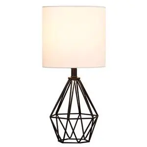 Black Bedside Table Lamp,Small Nightstand Lamp for Bedroom,Modern Desk Lamp with TC Fabric Shade Geometric Metal Base for Living Room Study Office Farmhouse Black Bedside Table Lamp,Small Nightstand Lamp for Bedroom,Modern Desk Lamp with TC Fabric Shade Geometric Metal Base for Living Room Study Office Farmhouse