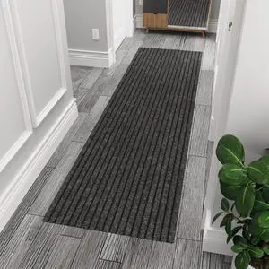 2' x 6' Hallway Runner with Scraper Pile Extra Durable Non-Slip Rug Mat for Indoor & Outdoor Use - Ideal for Kitchen, Entryway, Patio & Garage - High-Traffic Carpet, Black 2' x 6' Hallway Runner with Scraper Pile Extra Durable Non-Slip Rug Mat for Indoor & Outdoor Use - Ideal for Kitchen, Entryway, Patio & Garage - High-Traffic Carpet, Black
