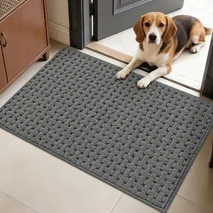 Door Mat Indoor Entrance 24x36, Non-Slip Washable Doormats Entry Way Mats, Dirt Resist and Absorbent Welcome Mat, Easy Clean Low-Profile Doormat for Entryway Front Door, Inside Entrance, Grey Door Mat Indoor Entrance 24x36, Non-Slip Washable Doormats Entry Way Mats, Dirt Resist and Absorbent Welcome Mat, Easy Clean Low-Profile Doormat for Entryway Front Door, Inside Entrance, Grey