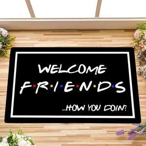 Welcome Friends Funny Quotes Gift for Friends Decoration Doormat Kitchen New Home House Bathroom Non Slip Rubber Entrance Way Area Rugs Decor Front Floor Porch Indoor/Outdoor Door Mats 18x30 Inches Welcome Friends Funny Quotes Gift for Friends Decoration Doormat Kitchen New Home House Bathroom Non Slip Rubber Entrance Way Area Rugs Decor Front Floor Porch Indoor/Outdoor Door Mats 18x30 Inches
