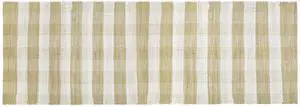 Cotton Reversible Area Runner Rug 2' x 6' for Bedroom Living Room Kitchen Hallways Front Porch Laundry Room, Handwoven Farmhouse Floor Mat, Washable Checkered Plaid Runner Rug Beige Natural Cotton Reversible Area Runner Rug 2' x 6' for Bedroom Living Room Kitchen Hallways Front Porch Laundry Room, Handwoven Farmhouse Floor Mat, Washable Checkered Plaid Runner Rug Beige Natural