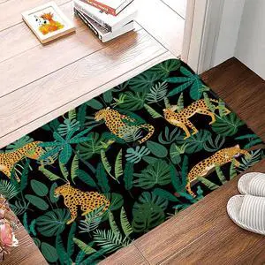 Print Microfiber Memory Foam,Leopard Green Plam Banana Leaf Asian African Wild Animal Creative Modern Watercolor Abstract Soft Home Office Door Bathroom Mat/Bath Rugs,17.7"X29.5" Print Microfiber Memory Foam,Leopard Green Plam Banana Leaf Asian African Wild Animal Creative Modern Watercolor Abstract Soft Home Office Door Bathroom Mat/Bath Rugs,17.7"X29.5"